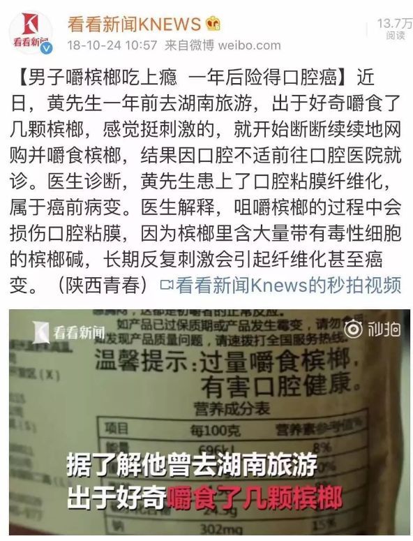 檳榔，中國6000萬人的噩夢！有人在辯解，有人渾然不覺！