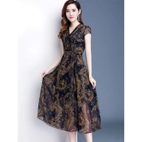 健凡服飾折扣女裝 中淑連衣裙 品牌庫(kù)存服裝尾貨批發(fā)