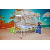 醫(yī)用層流床(單人無菌室、醫(yī)用百級無菌層流床消毒罩)冷軋鋼板經(jīng)濟(jì)款JS-V1