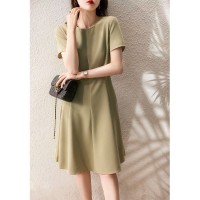 桑蠶絲連衣裙品牌折扣女裝批發(fā)JYSM夏款庫(kù)存尾貨走份批發(fā)