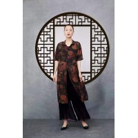 香云紗連衣裙LIXIE香云紗夏國(guó)風(fēng)刺繡 電商直播尾貨女裝批發(fā)